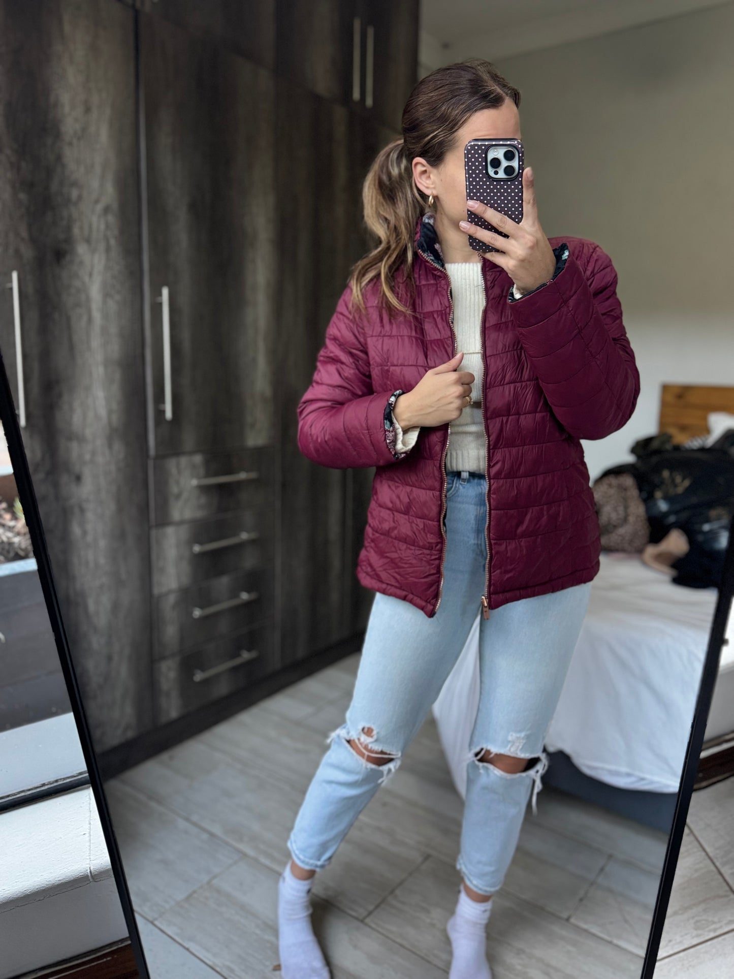 Reversible puffer jacket (S)