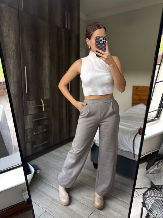 H&M brown wide legged pants (HH)