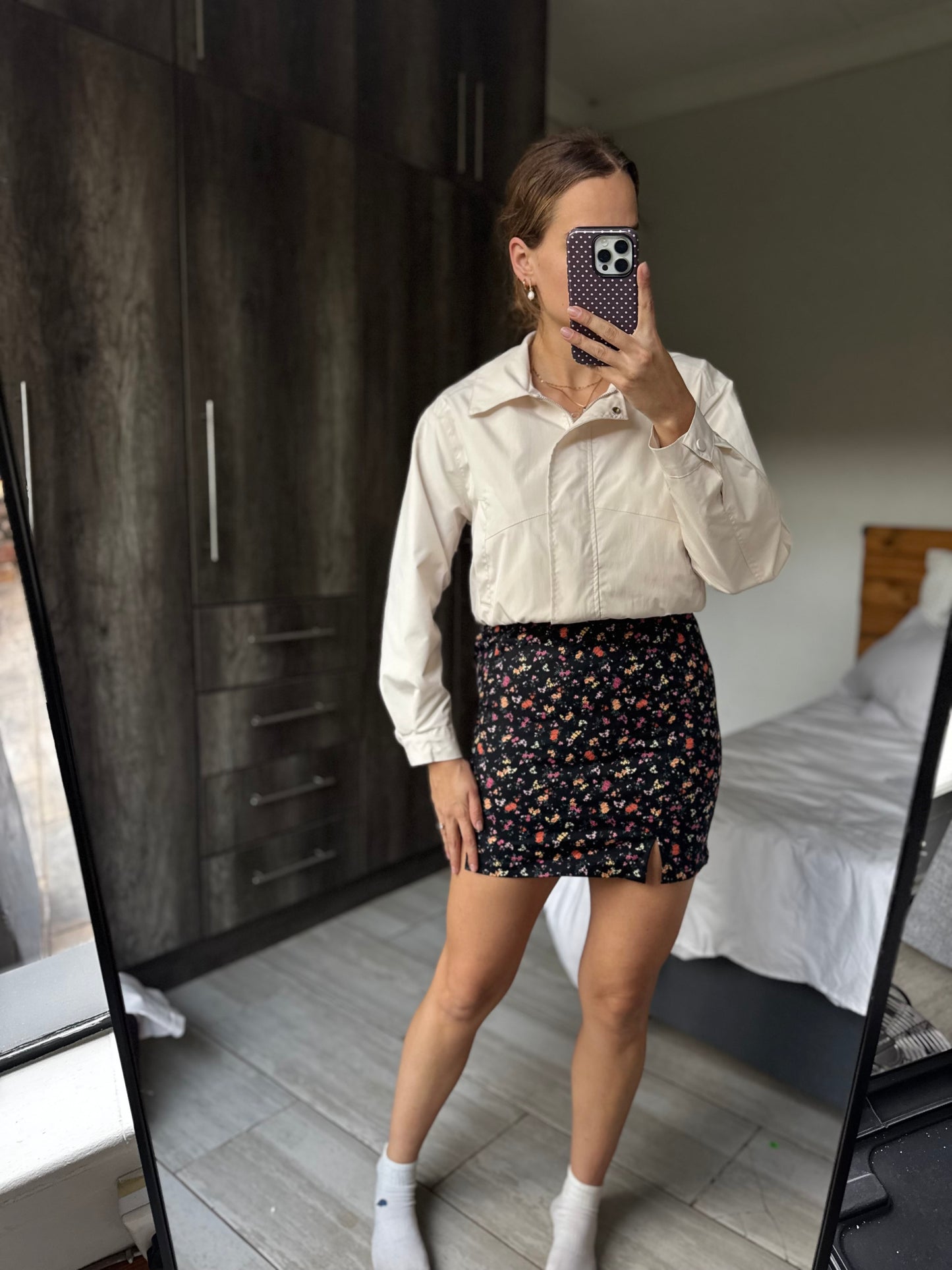 Factorie black floral skirt (D)