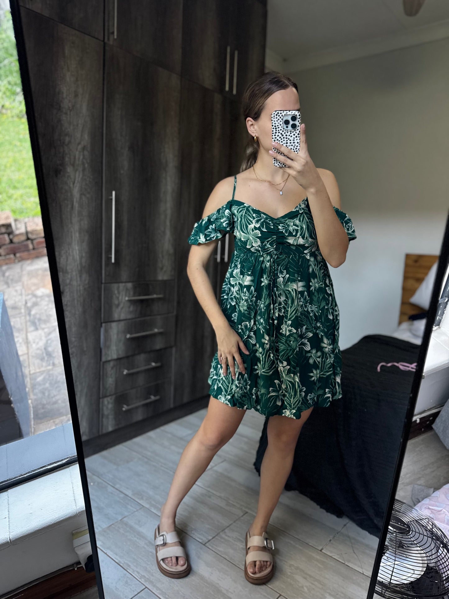 Refinery green floral dress (WW)