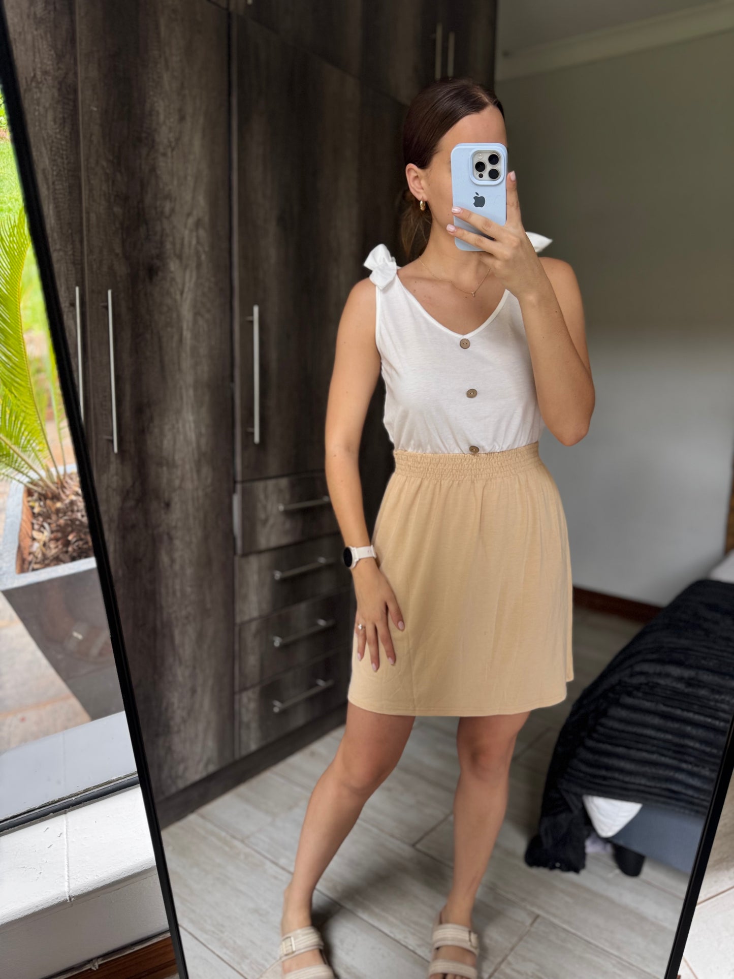 Cream and white dress (CC)