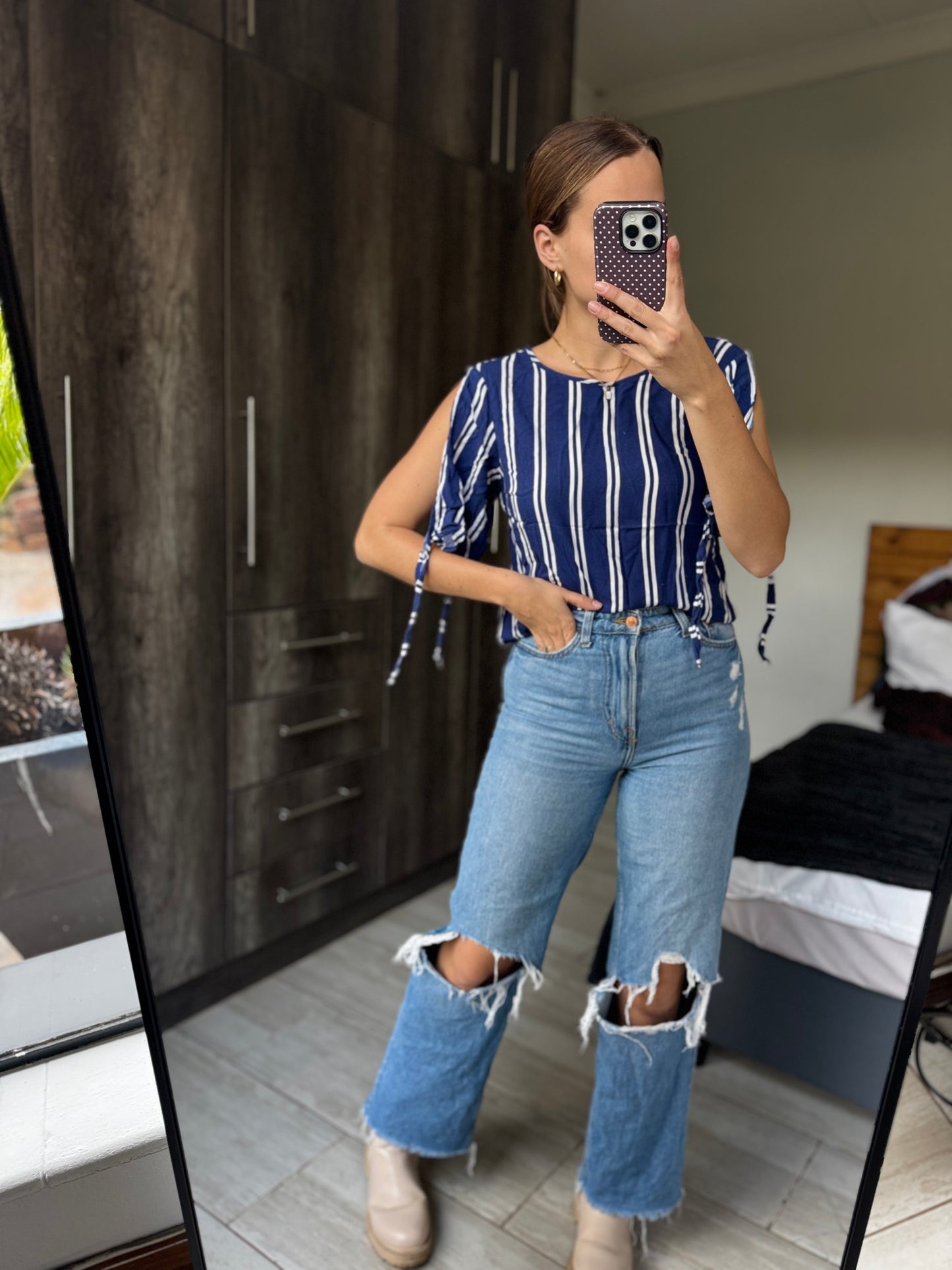 Blue striped top (KK)