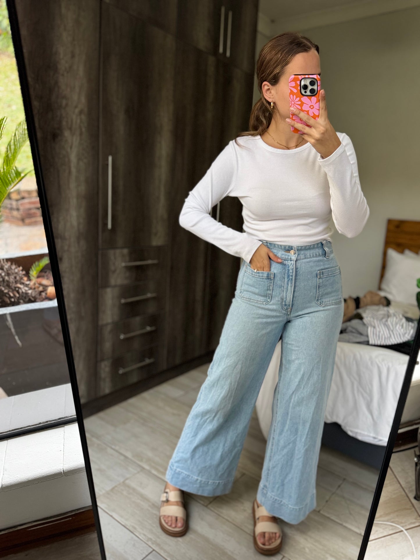 White ribbed top (P)