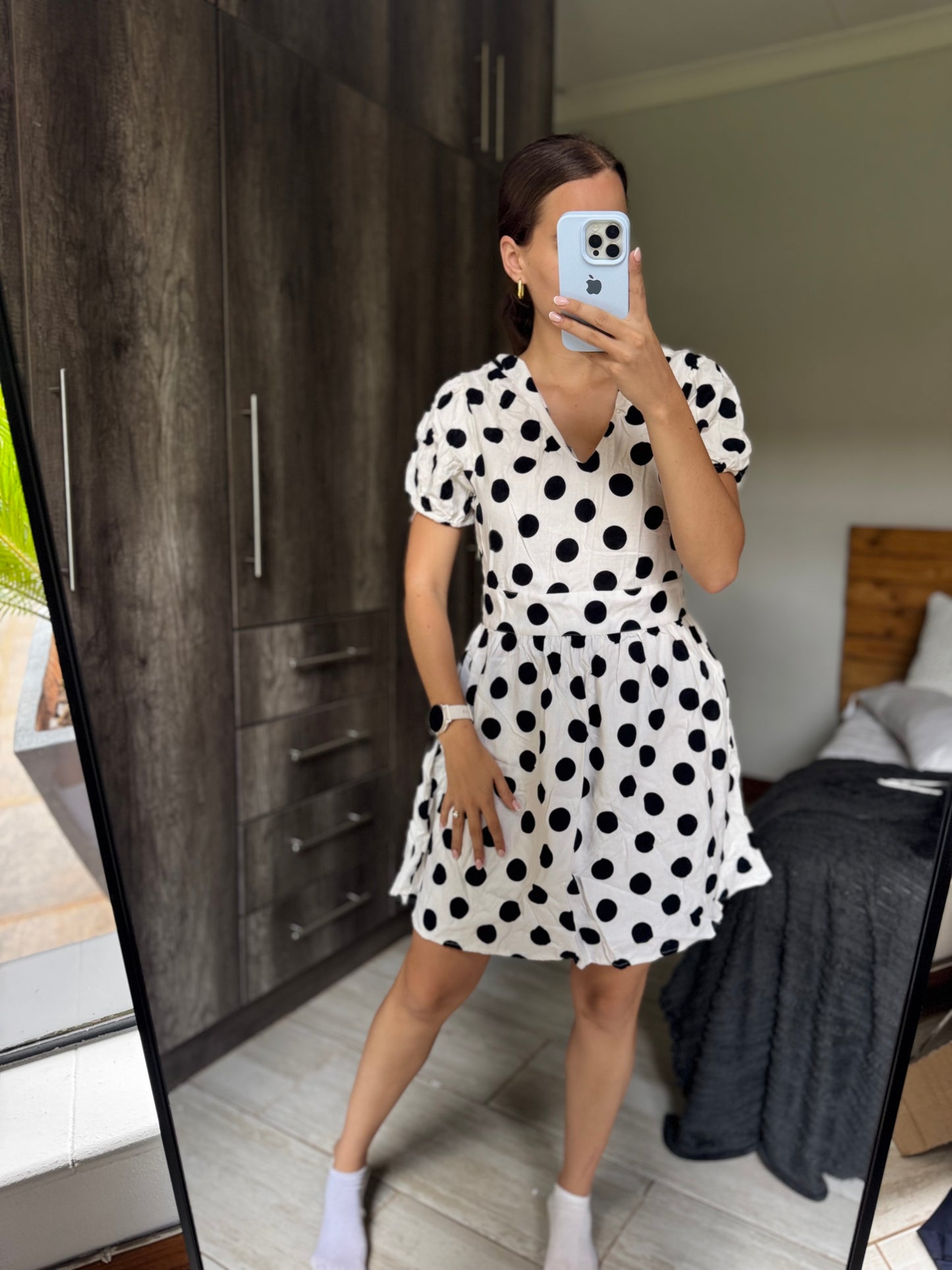 White polka dot dress (BB)