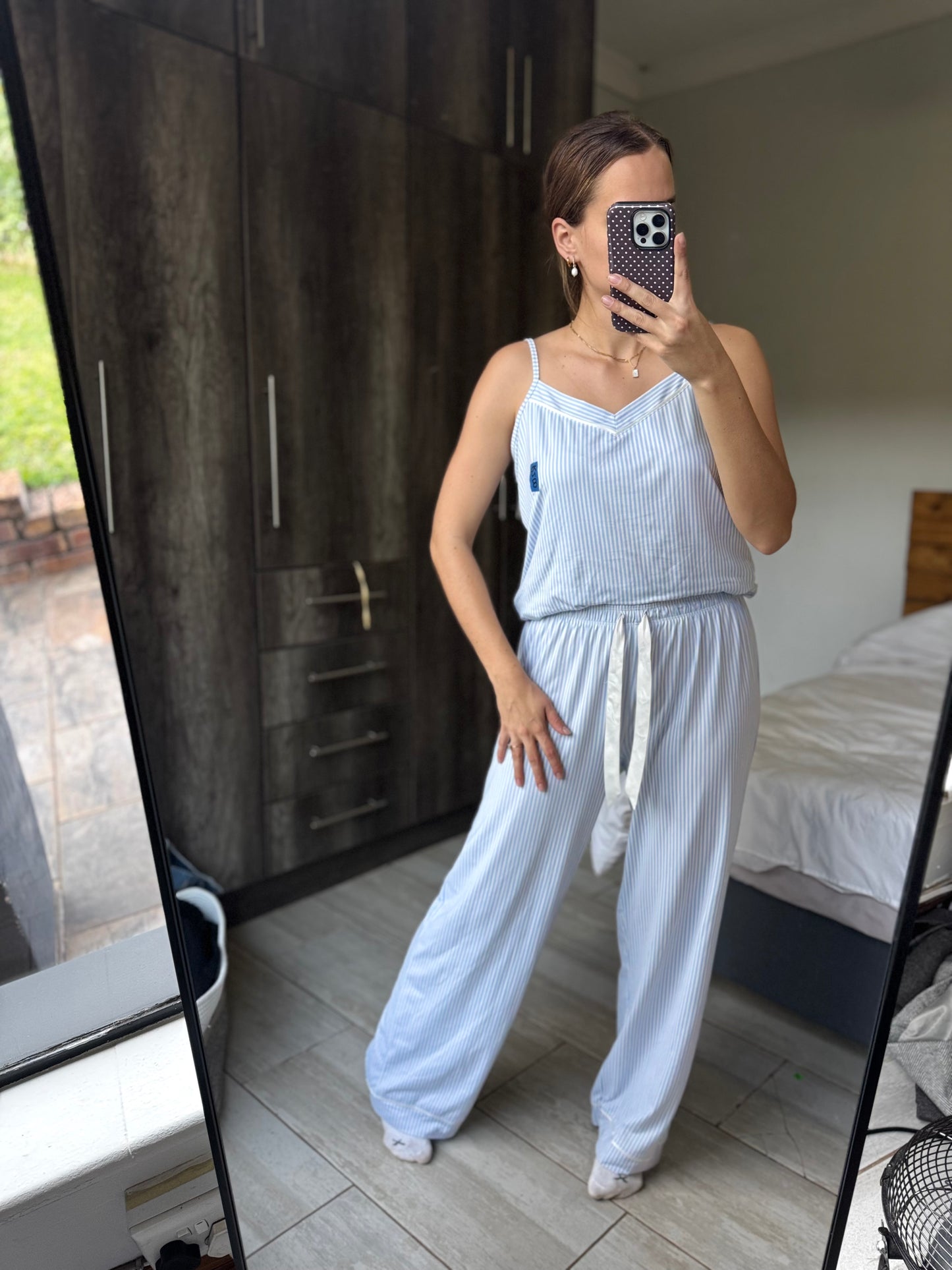Blue striped super soft pj set (HH)