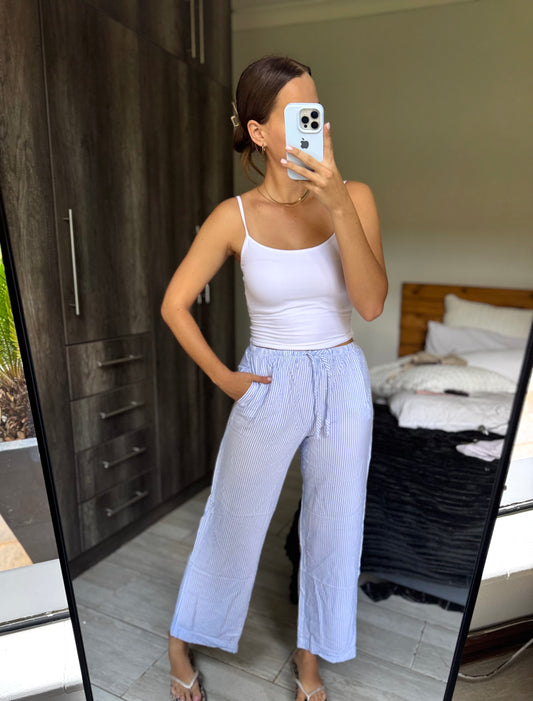 Bershka blue striped pants (HH)