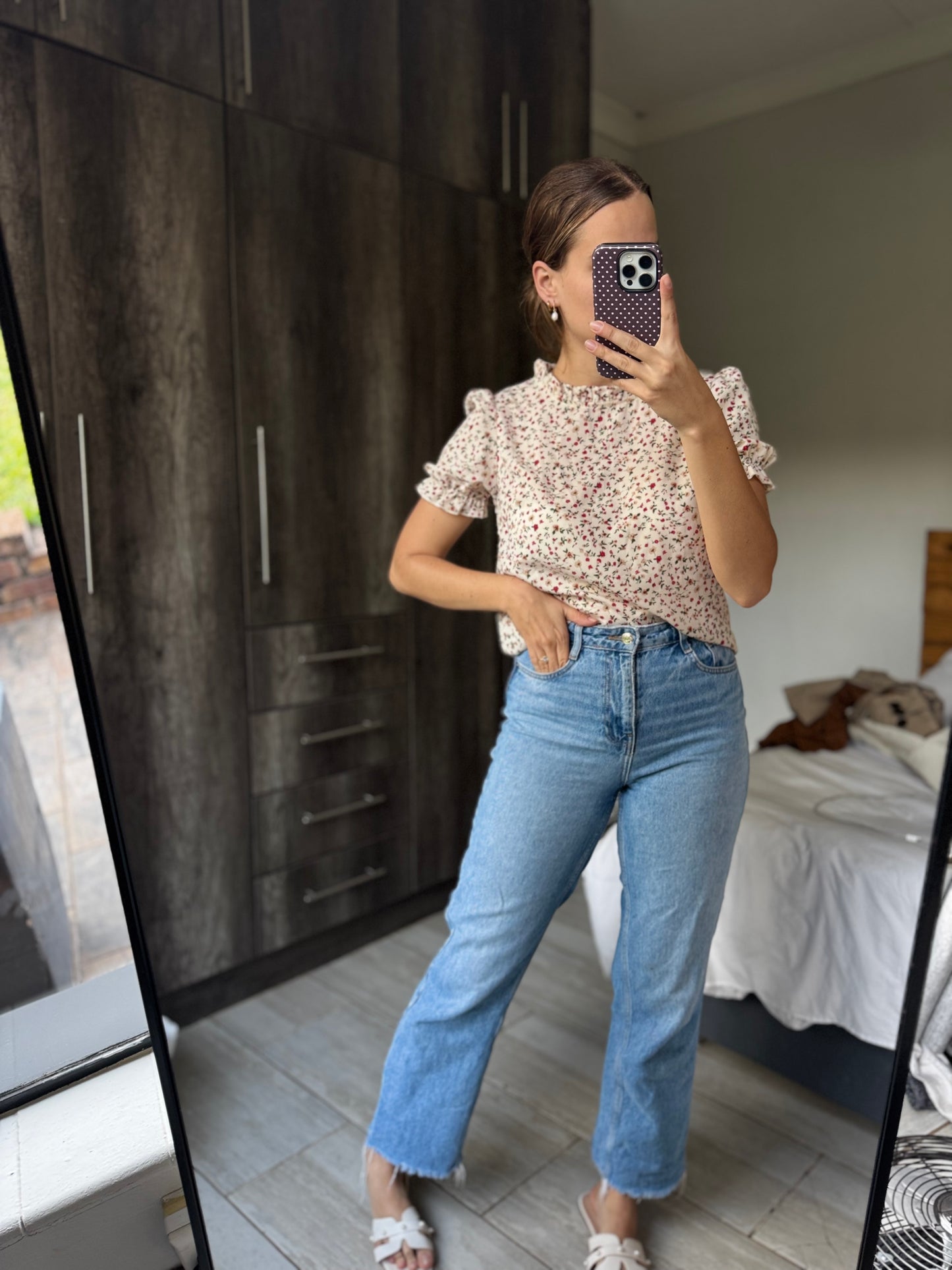 Cream floral top (PP)