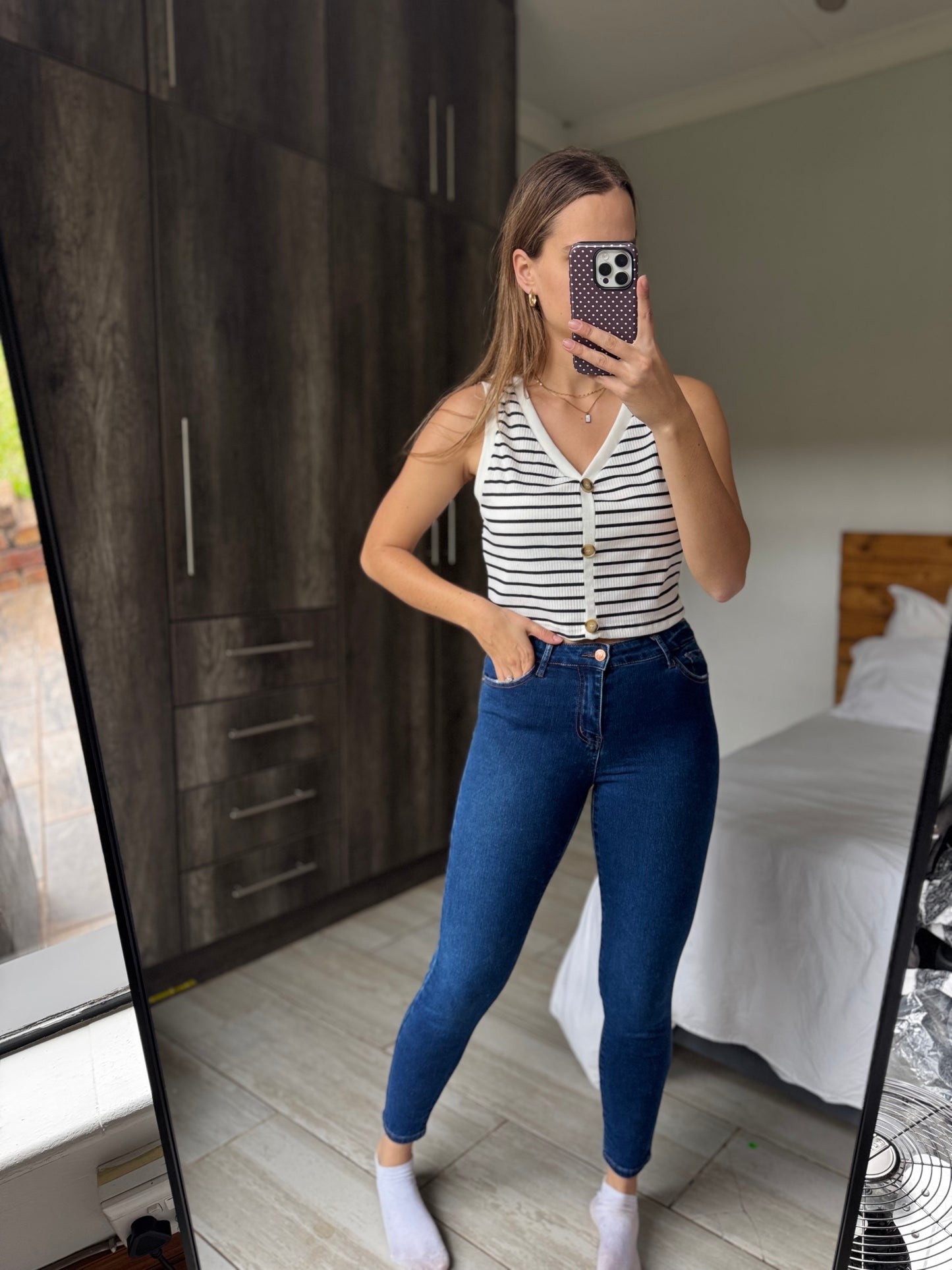 Striped vest top (O)