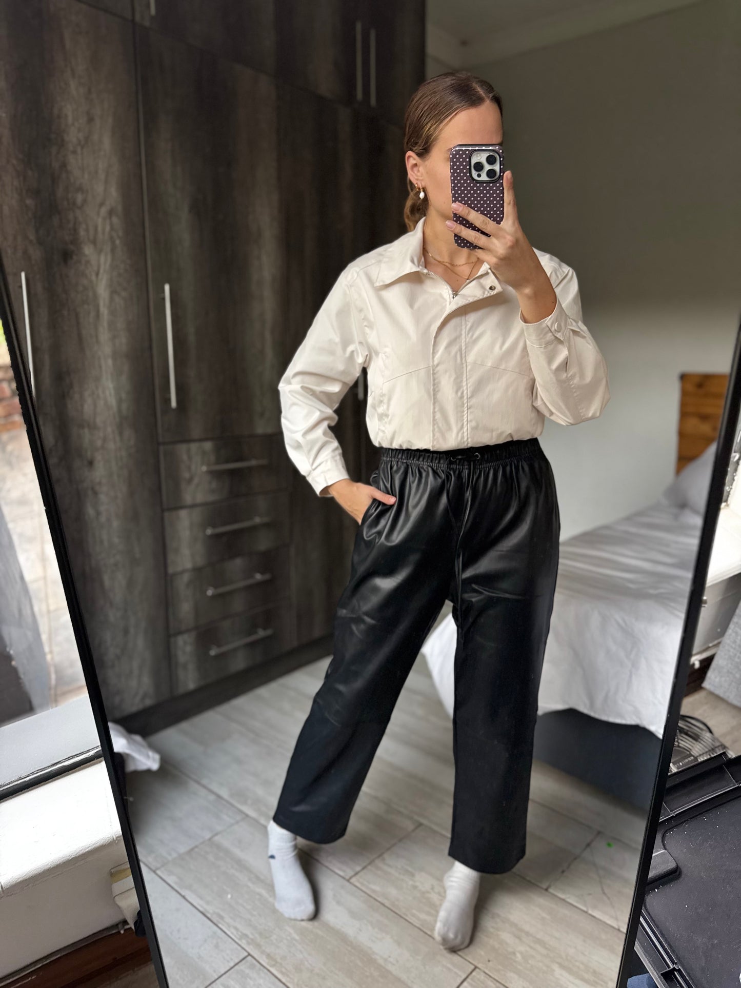 ZARA leather pants (AA)