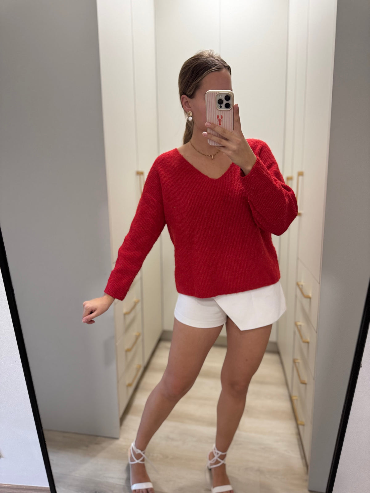 MANGO red knitted sweater (I)
