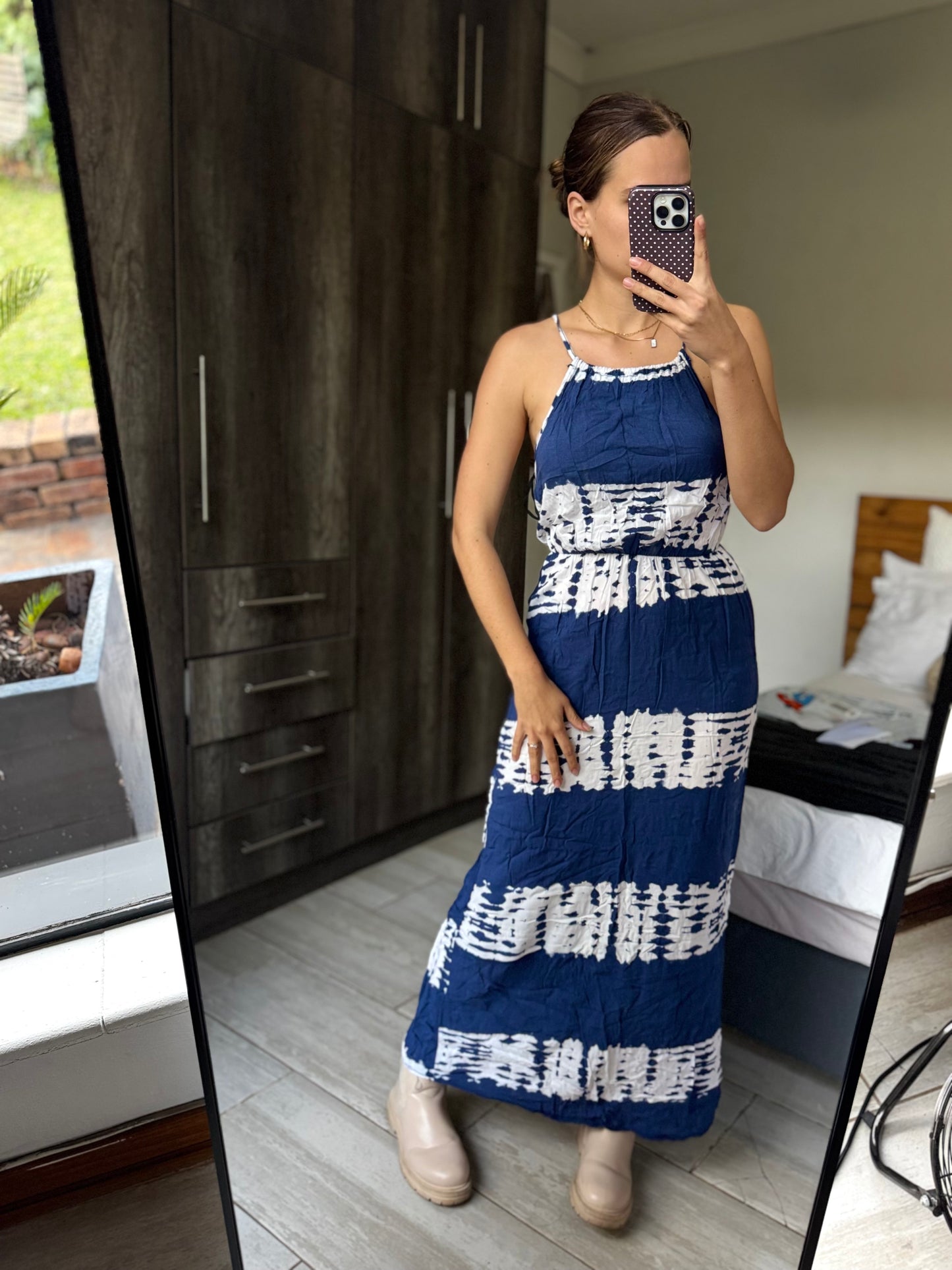 Tie-dye blue dress (A)