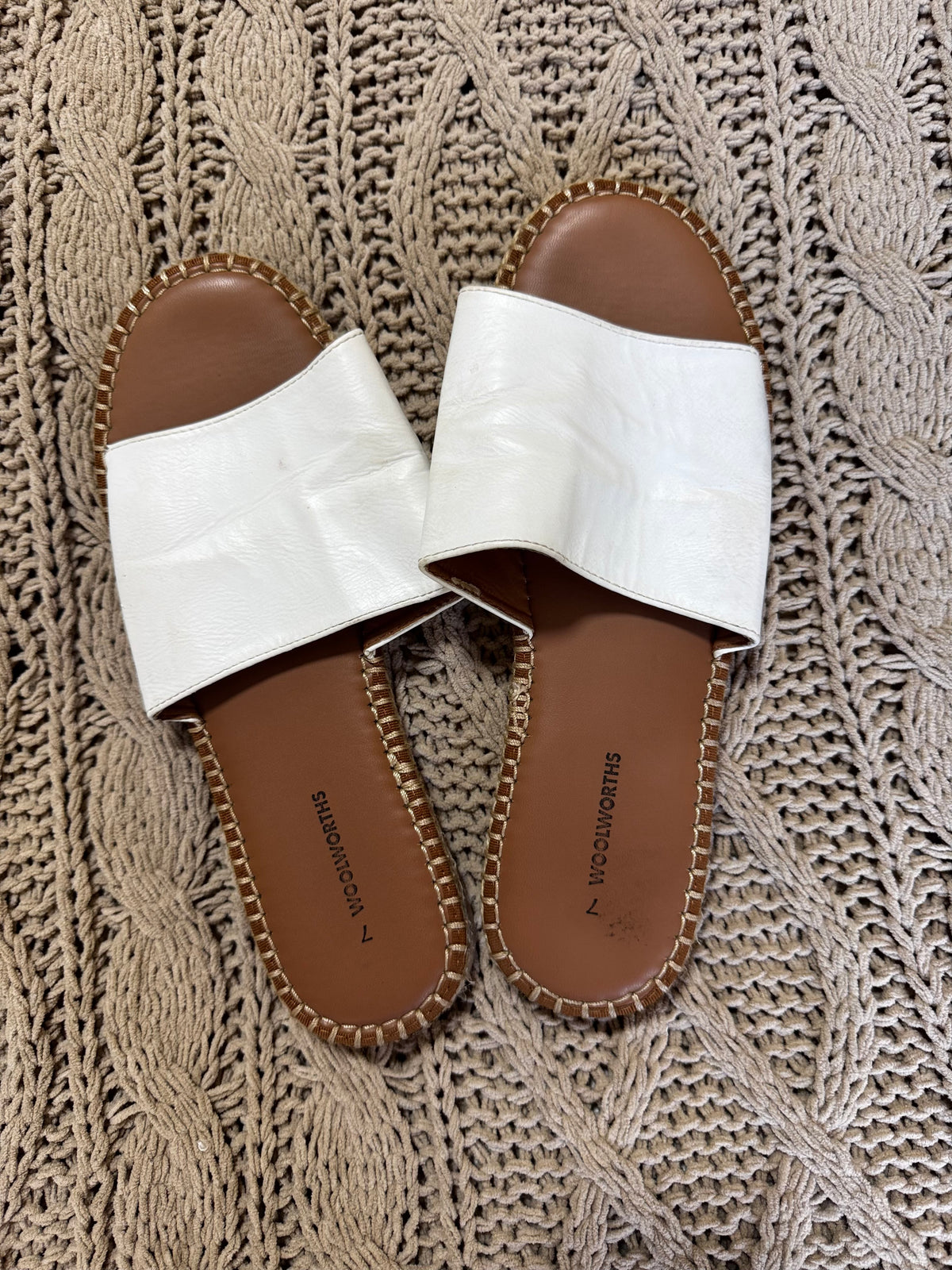 Woolworths white sandals (R)
