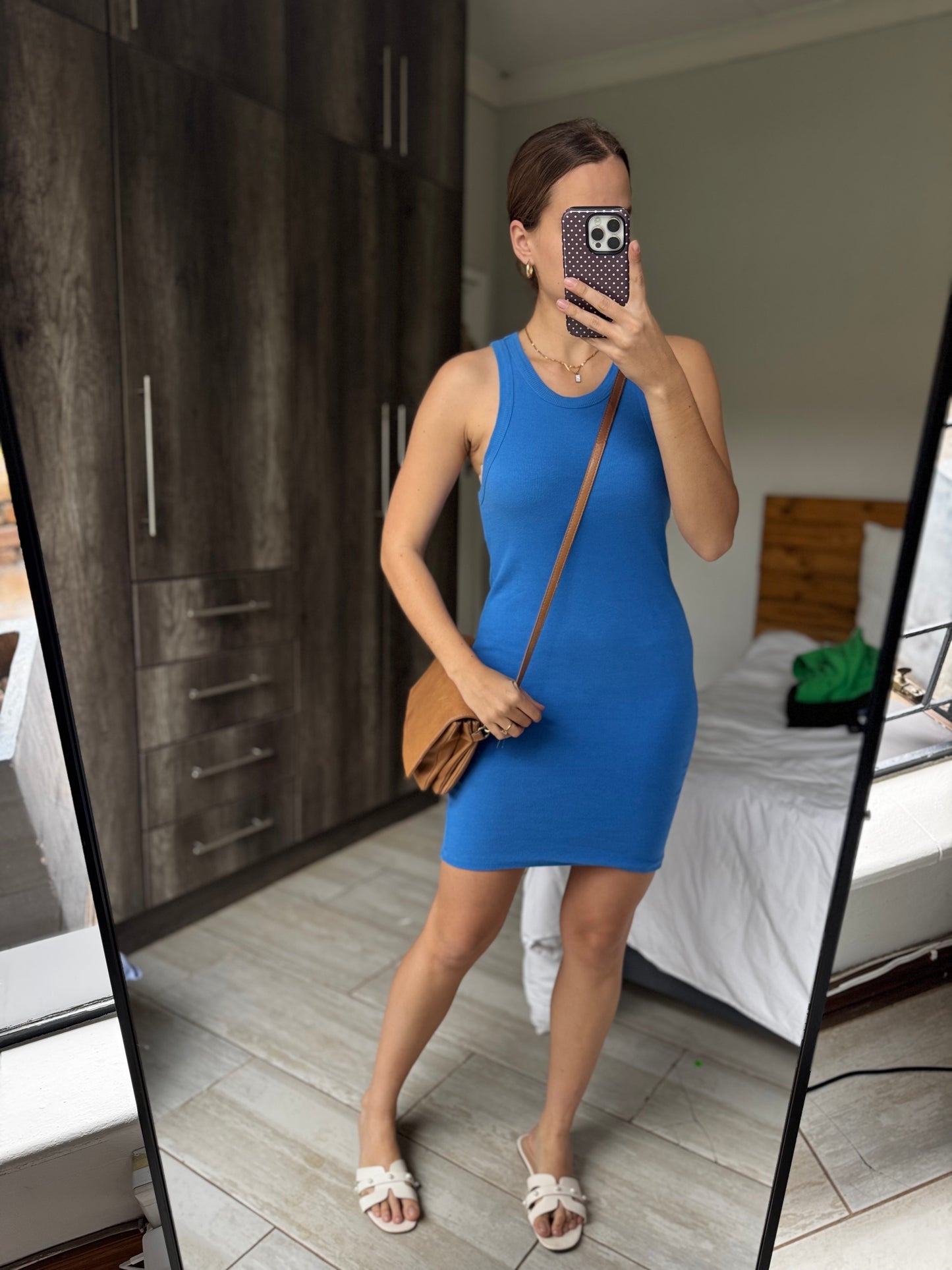Cotton on blue dress (L)