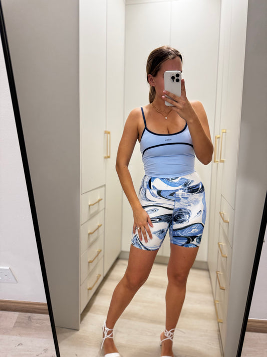 Blue biker shorts (P)