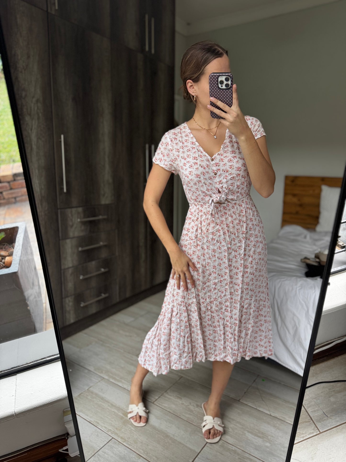 White floral dress (LL)
