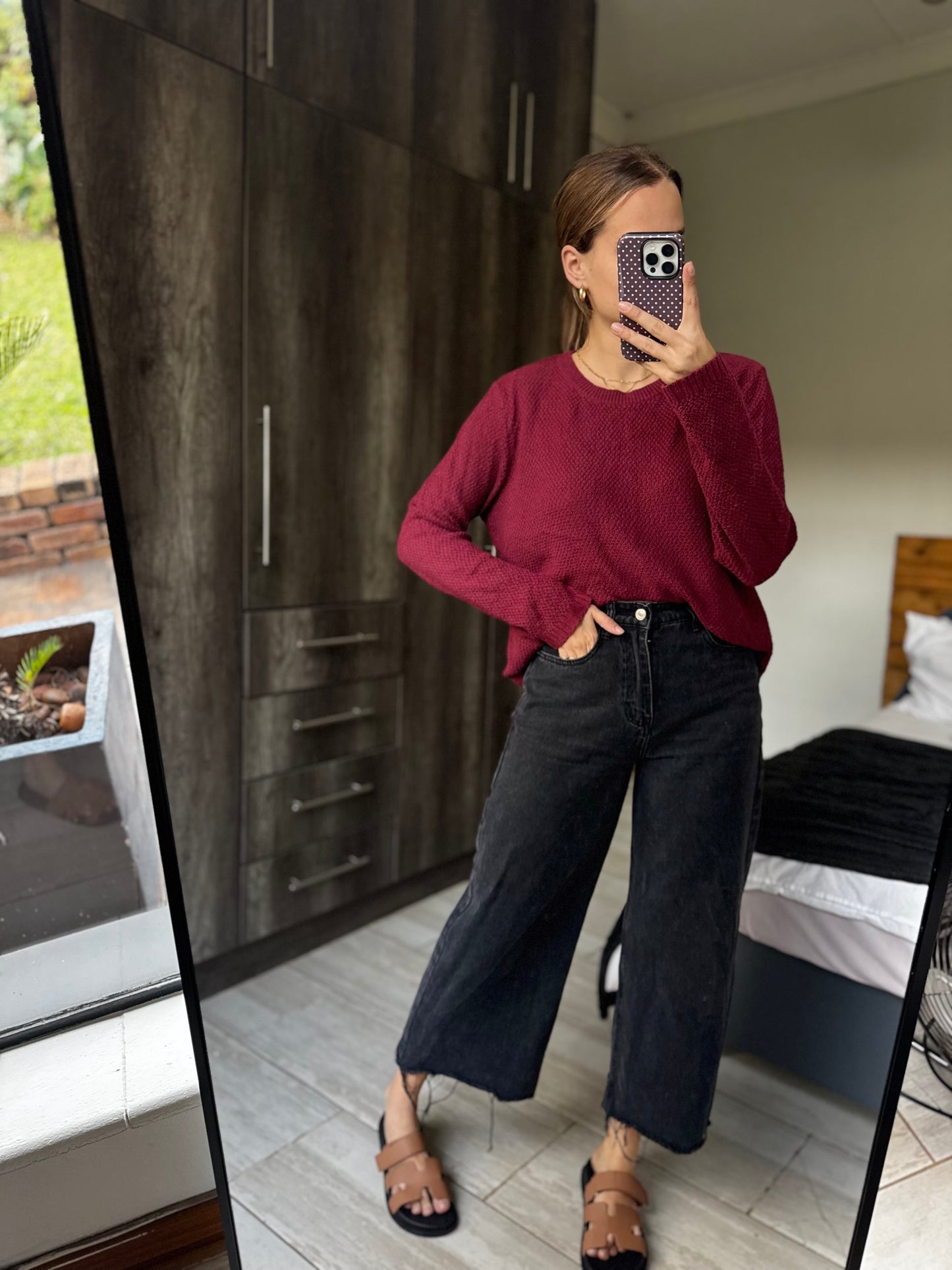 Cotton on maroon knitted sweater (II)