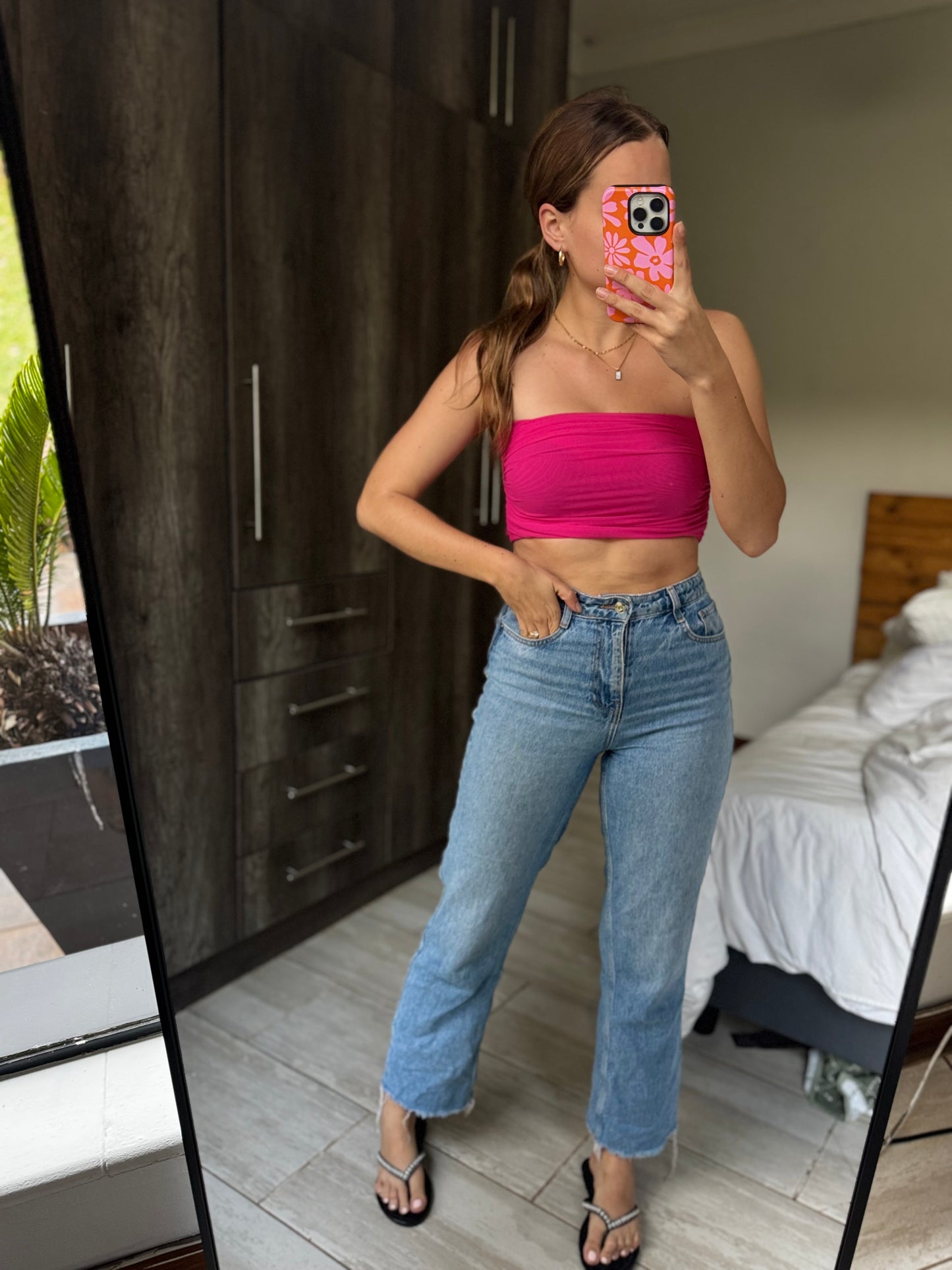 Pink tube top (P)