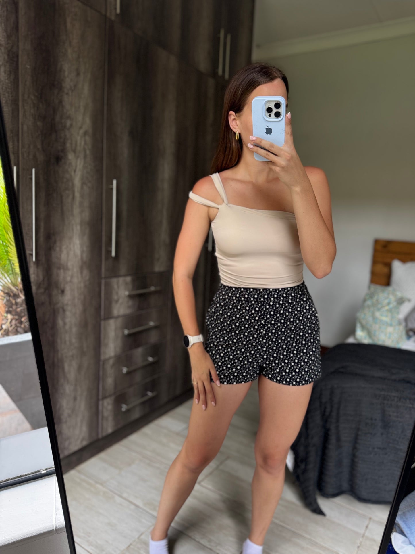 ZARA black shorts with stars (AA)