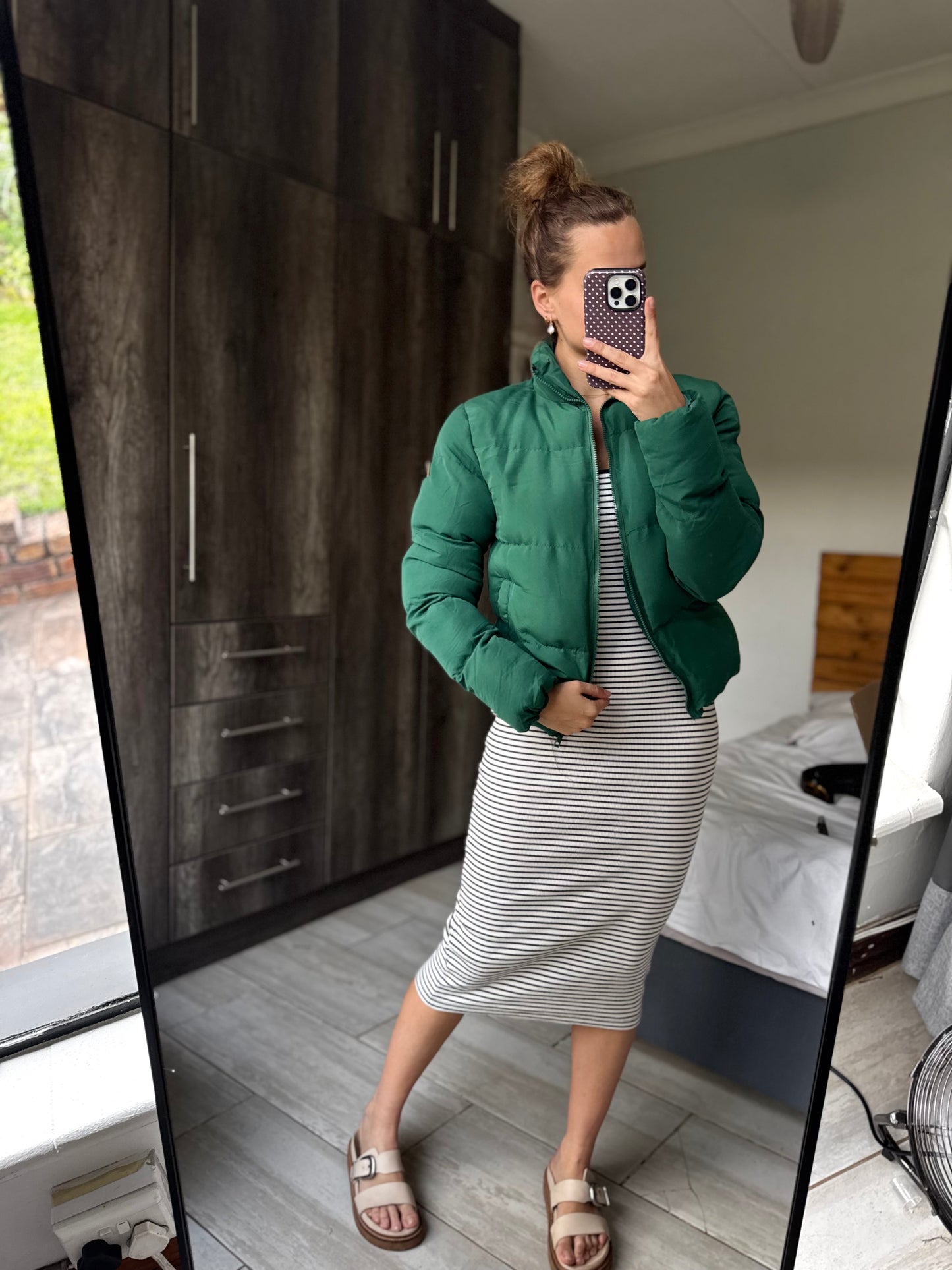 Brand New green puffer jacket (G)