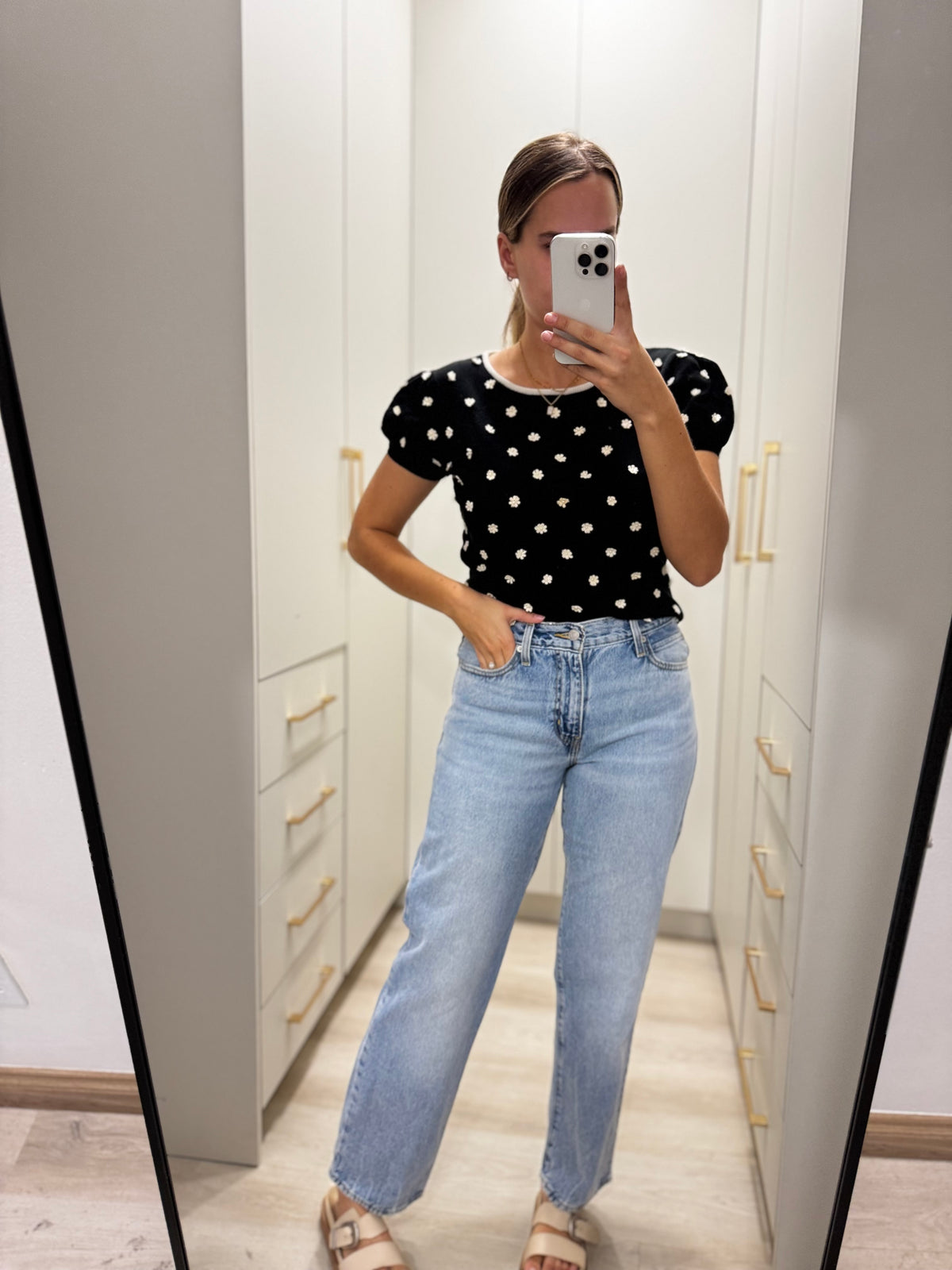 Knitted floral top (OO)