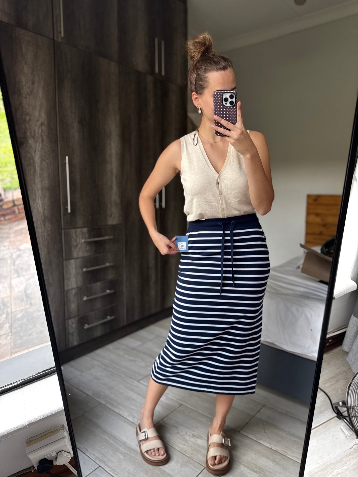 Brand New knit striped skirt (G)