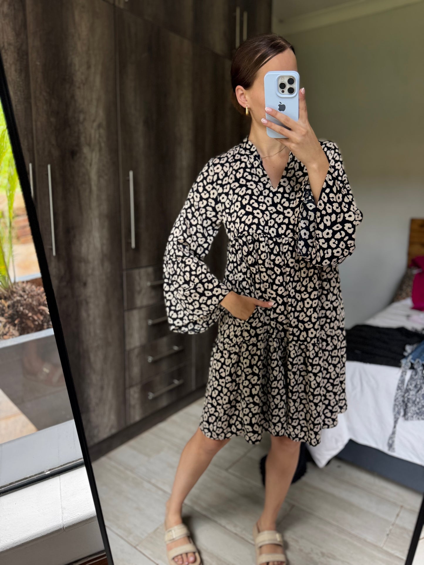 Leopard print dress (GG)