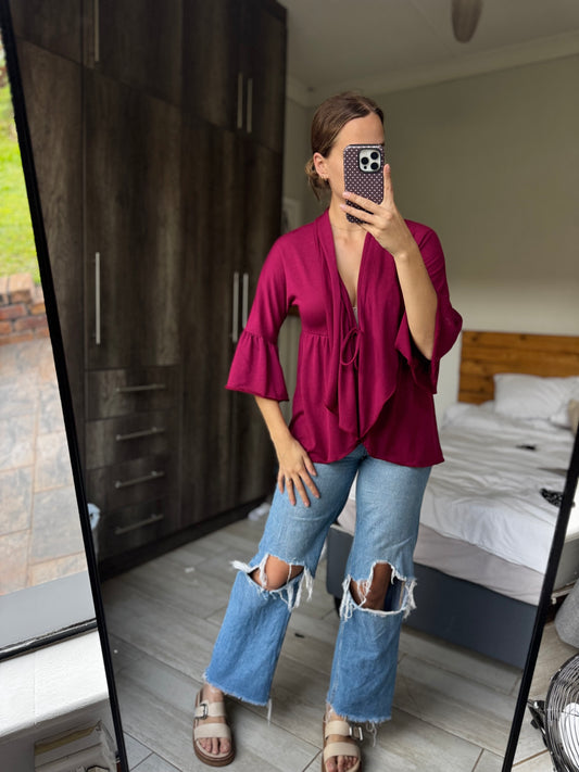 Stunning maroon top (X1)