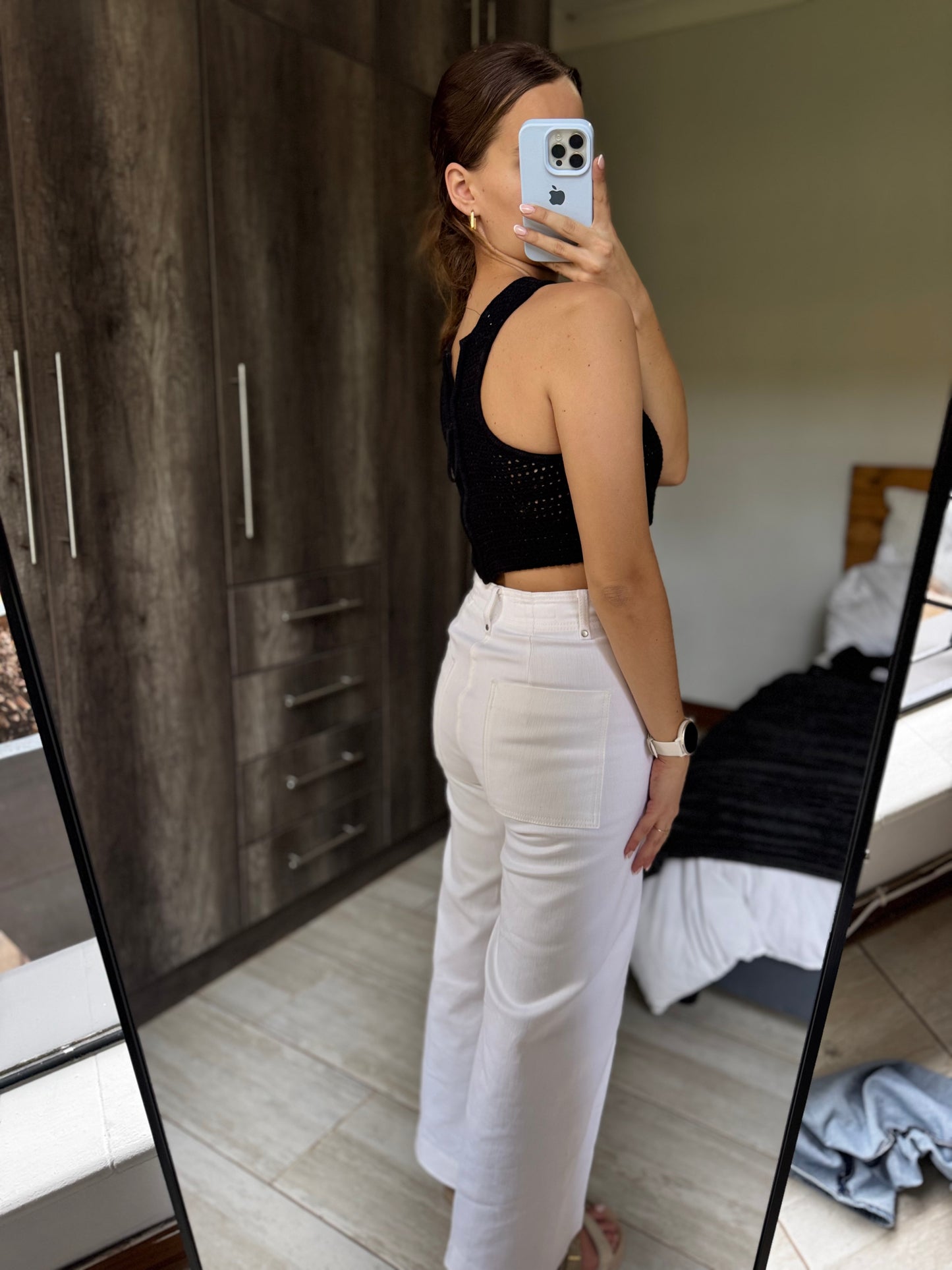 Cotton on black top with zip (RR)