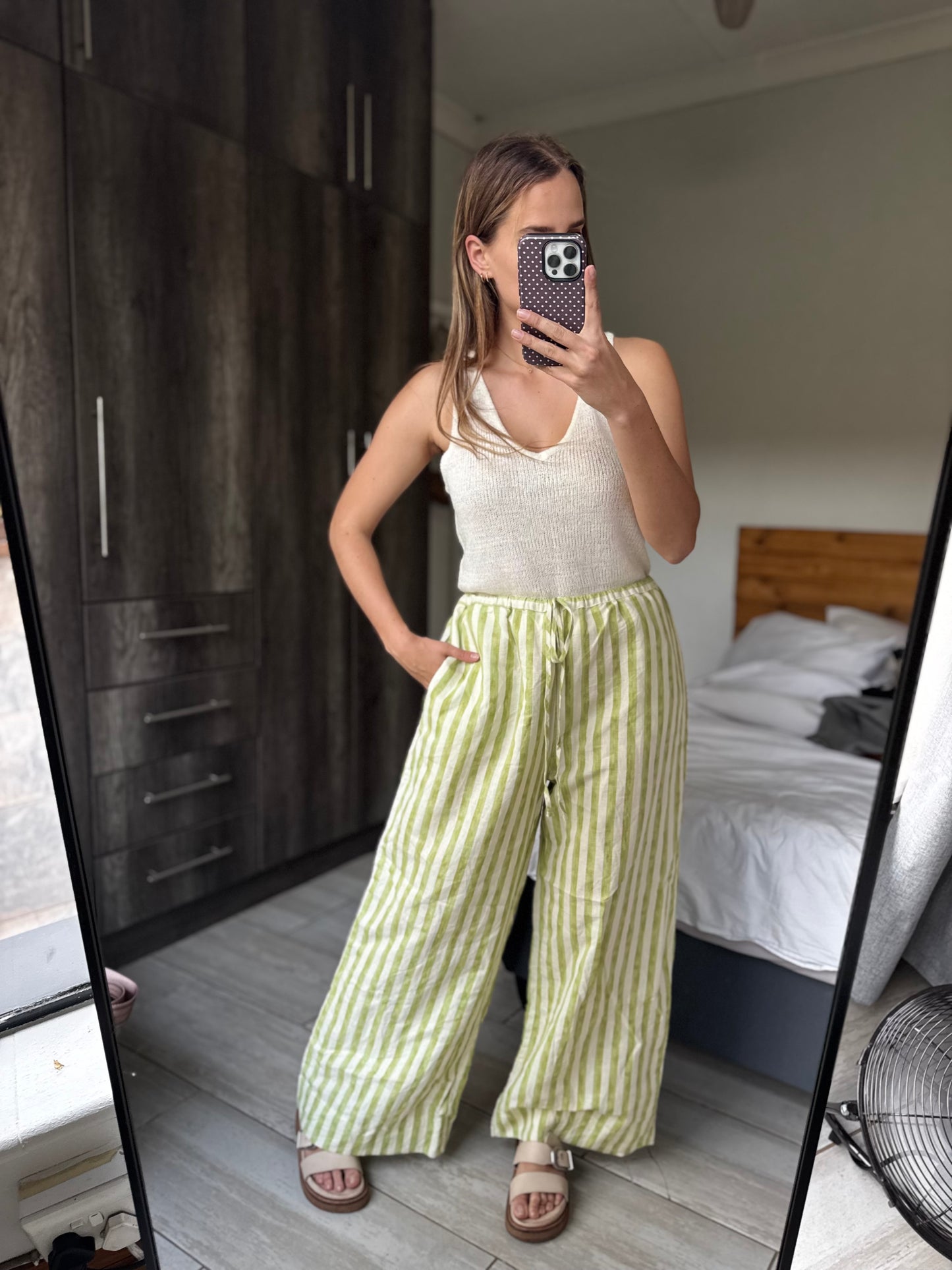 POETRY green striped pants (X1)