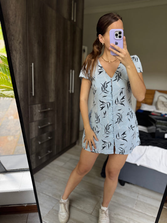 Cotton on blue floral dress (R)