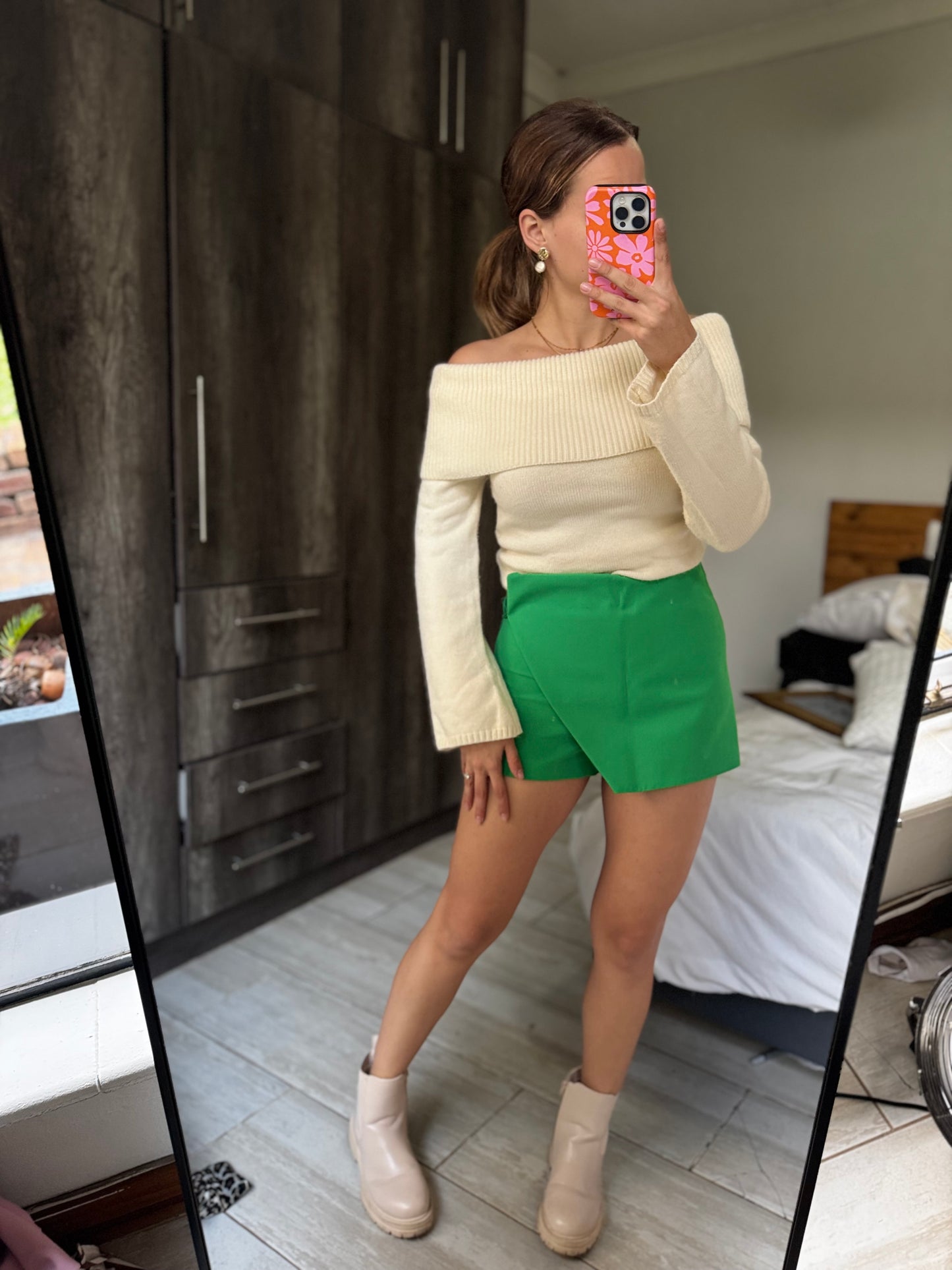 ZARA green skort (FF)