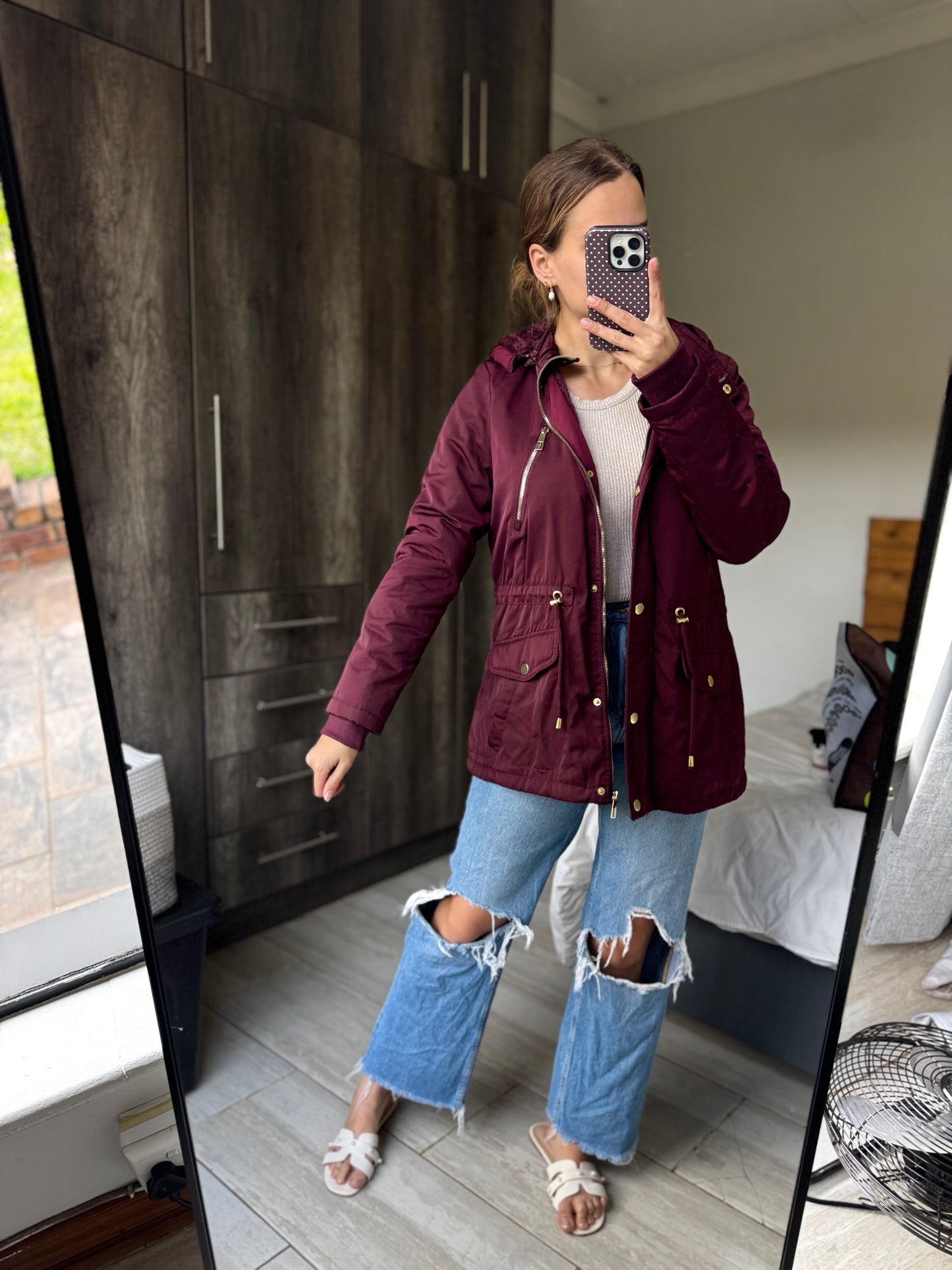Burgandy jacket (B)