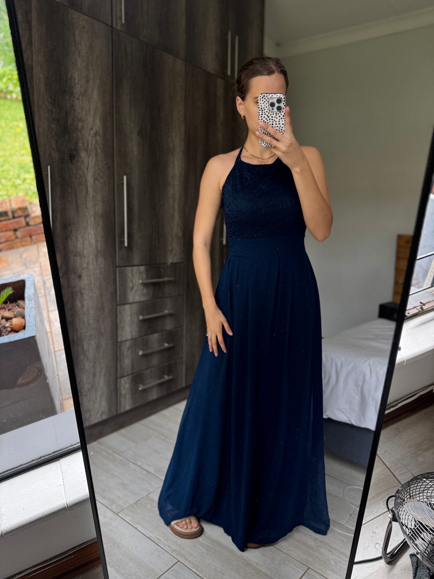 Navy lace dress (ZZ)