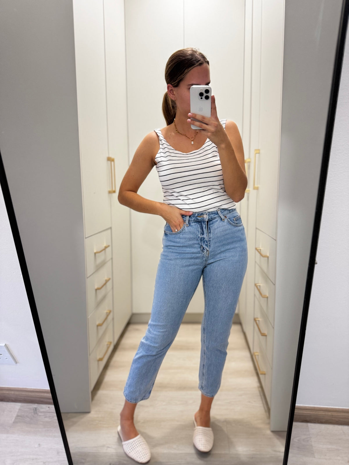 David Jones striped top (S)