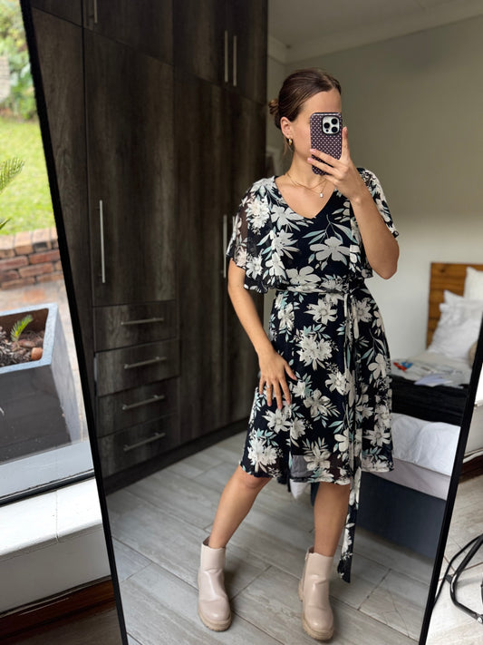 Black floral dress (A)