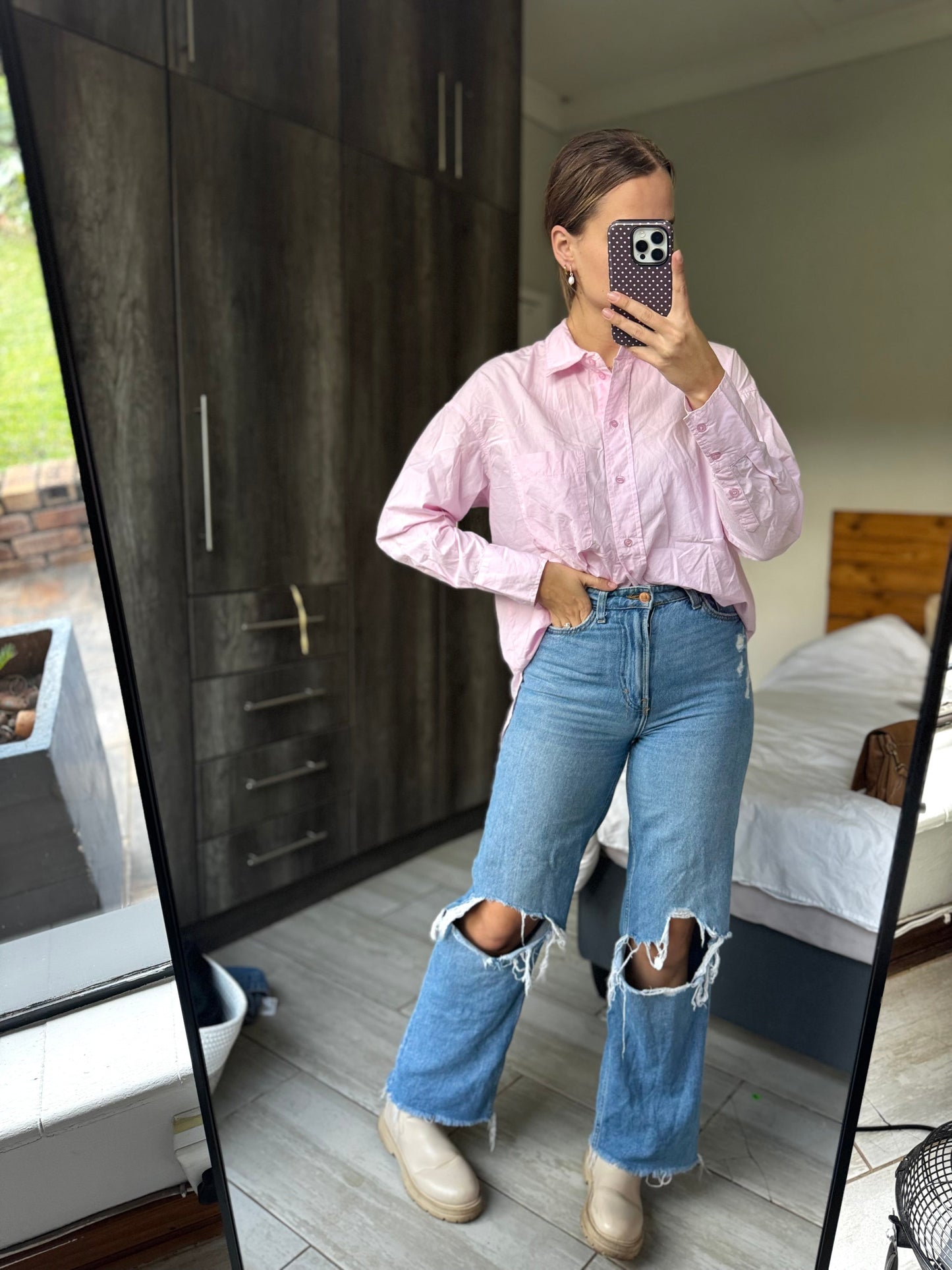 Woolworths pink button down (HH)