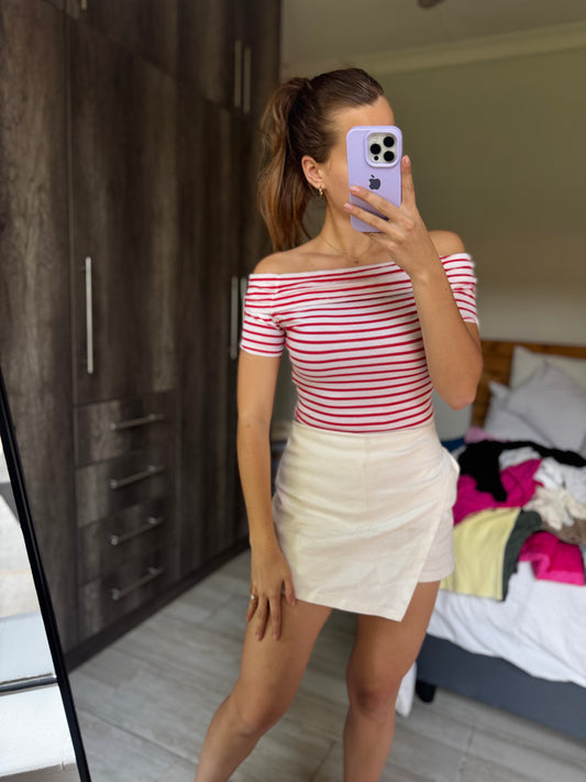 Woolworths striped top (D)