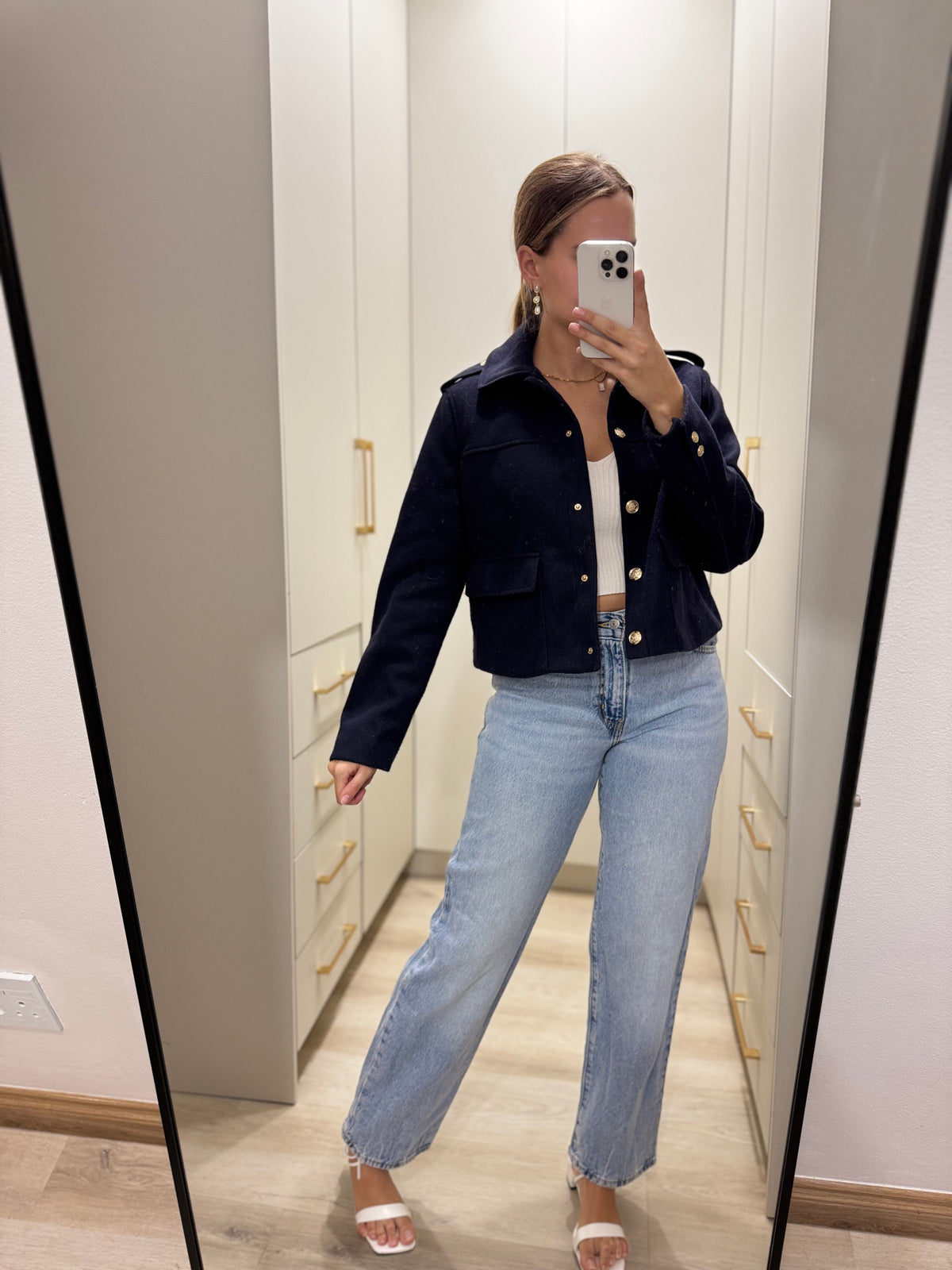 ZARA navy stunning jacket (HH)