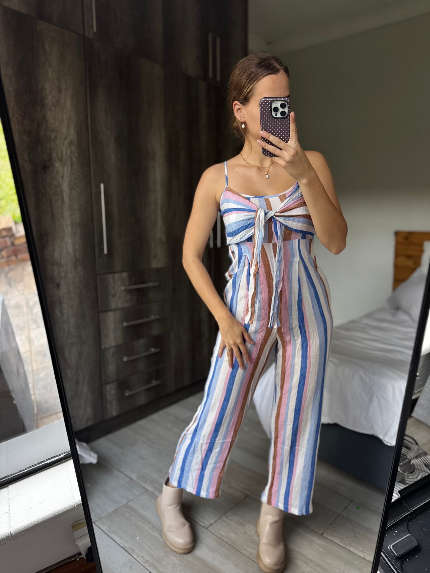 Old Khaki striped jumpsuit (D)