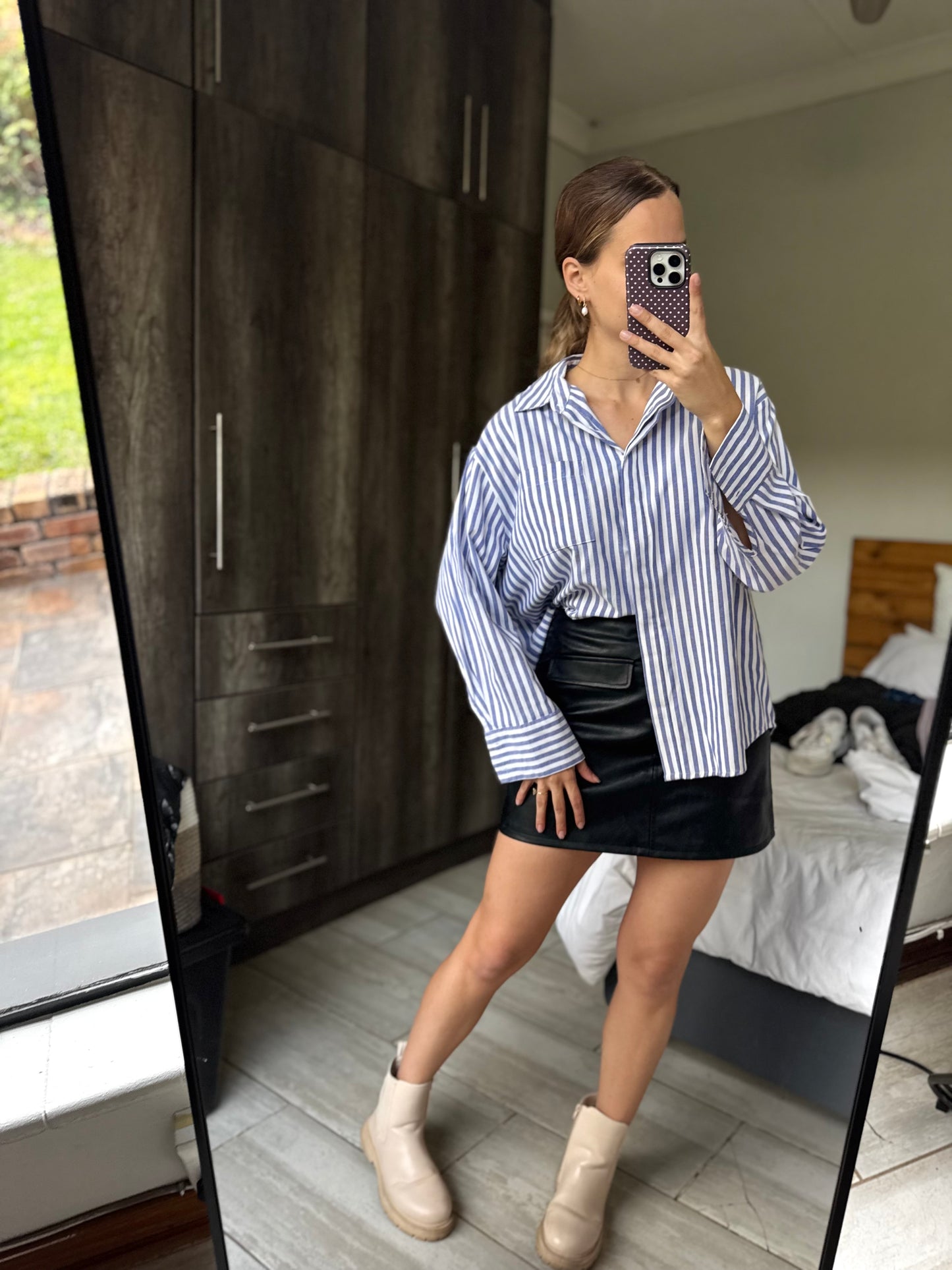 Blue striped button down (X2)