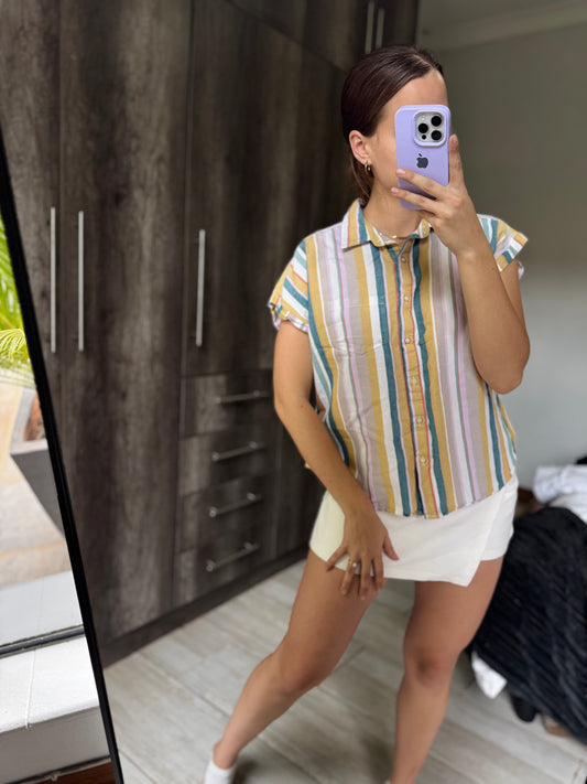 Old Khaki striped top (NN)
