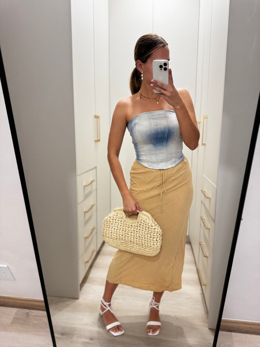 Brown midi skirt (HH)