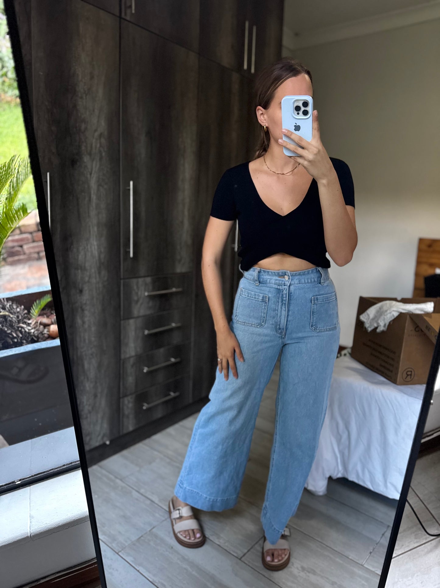 ZARA black knit top (JJ)