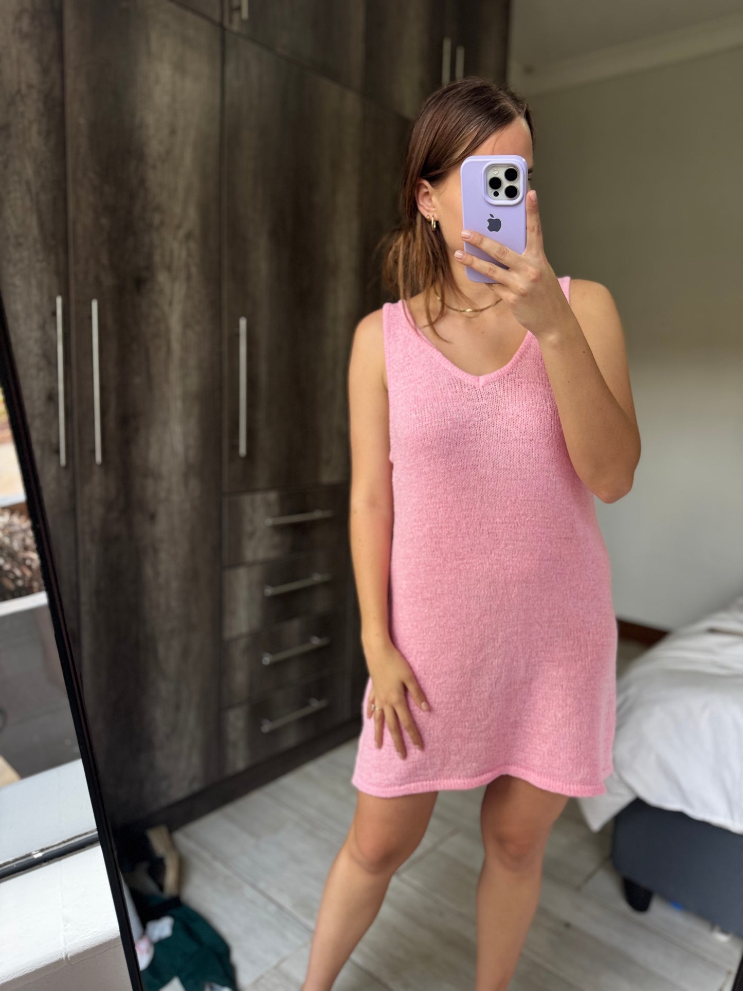 Cotton on pink knitted dress (MMM)