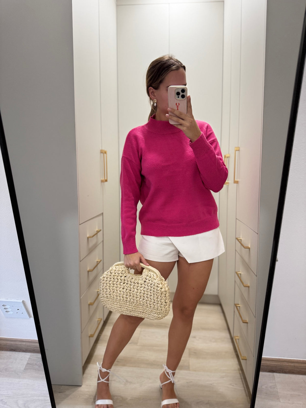 Pink knitted sweater (G)