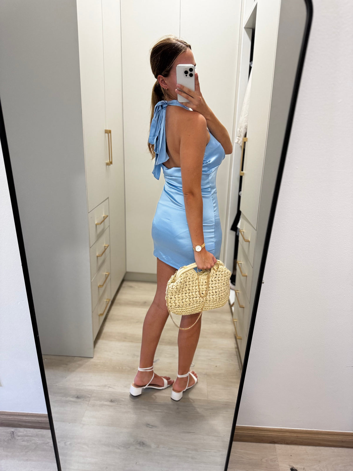Brand New blue silky dress