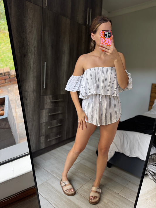 White striped jumpsuit (BB)