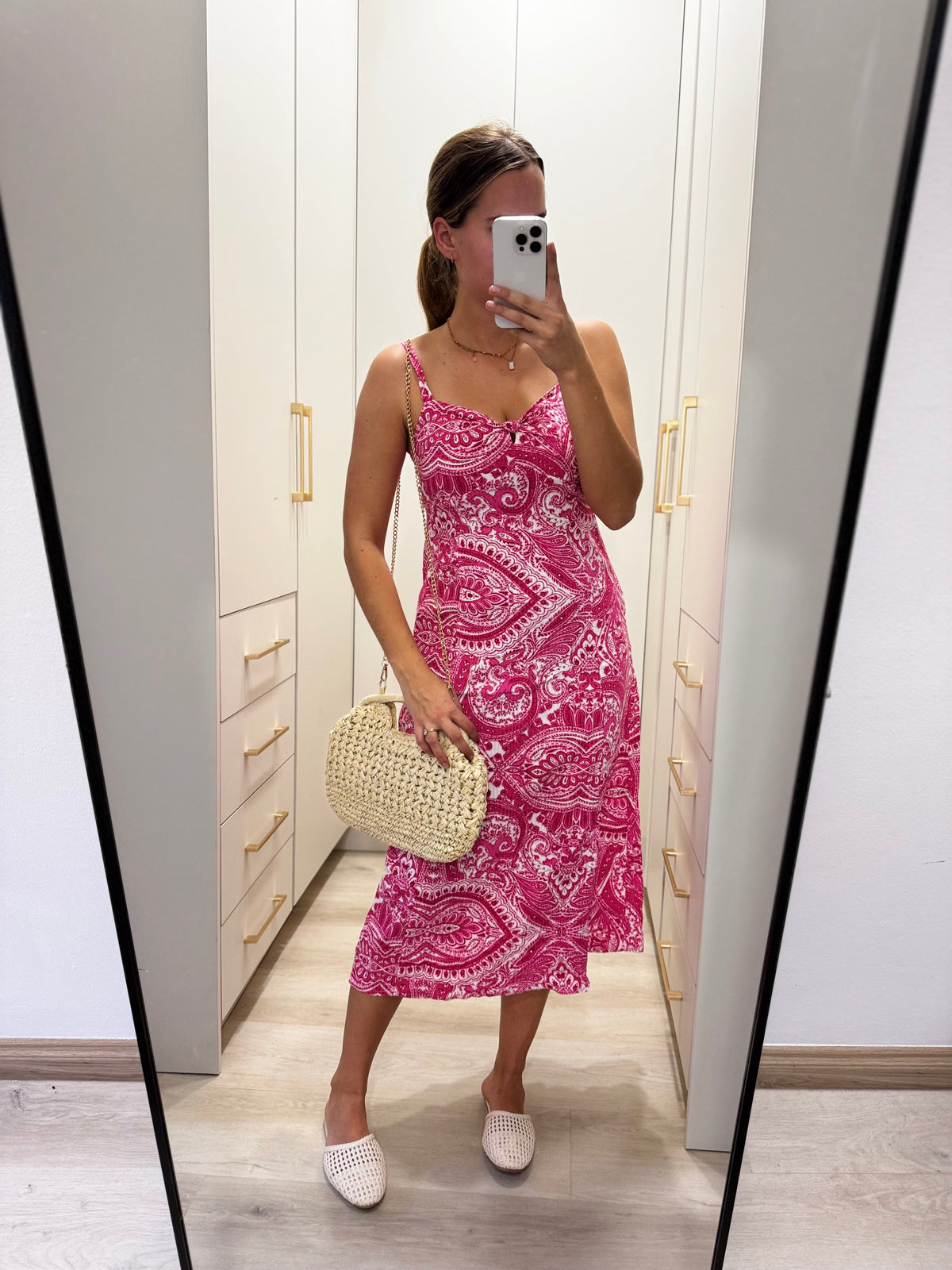 Woolworths pink floral dress (Q)