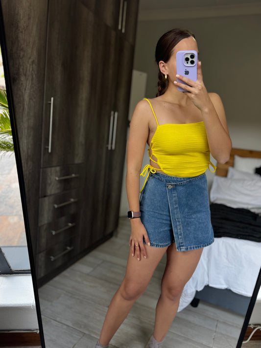 BERSHKA yello bodysuit (HH)