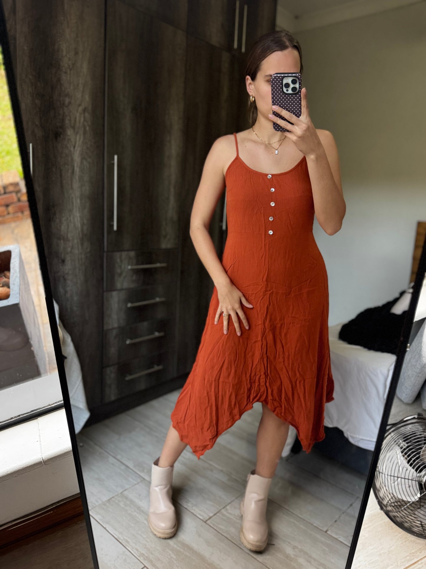 Burnt orange dress (TT)